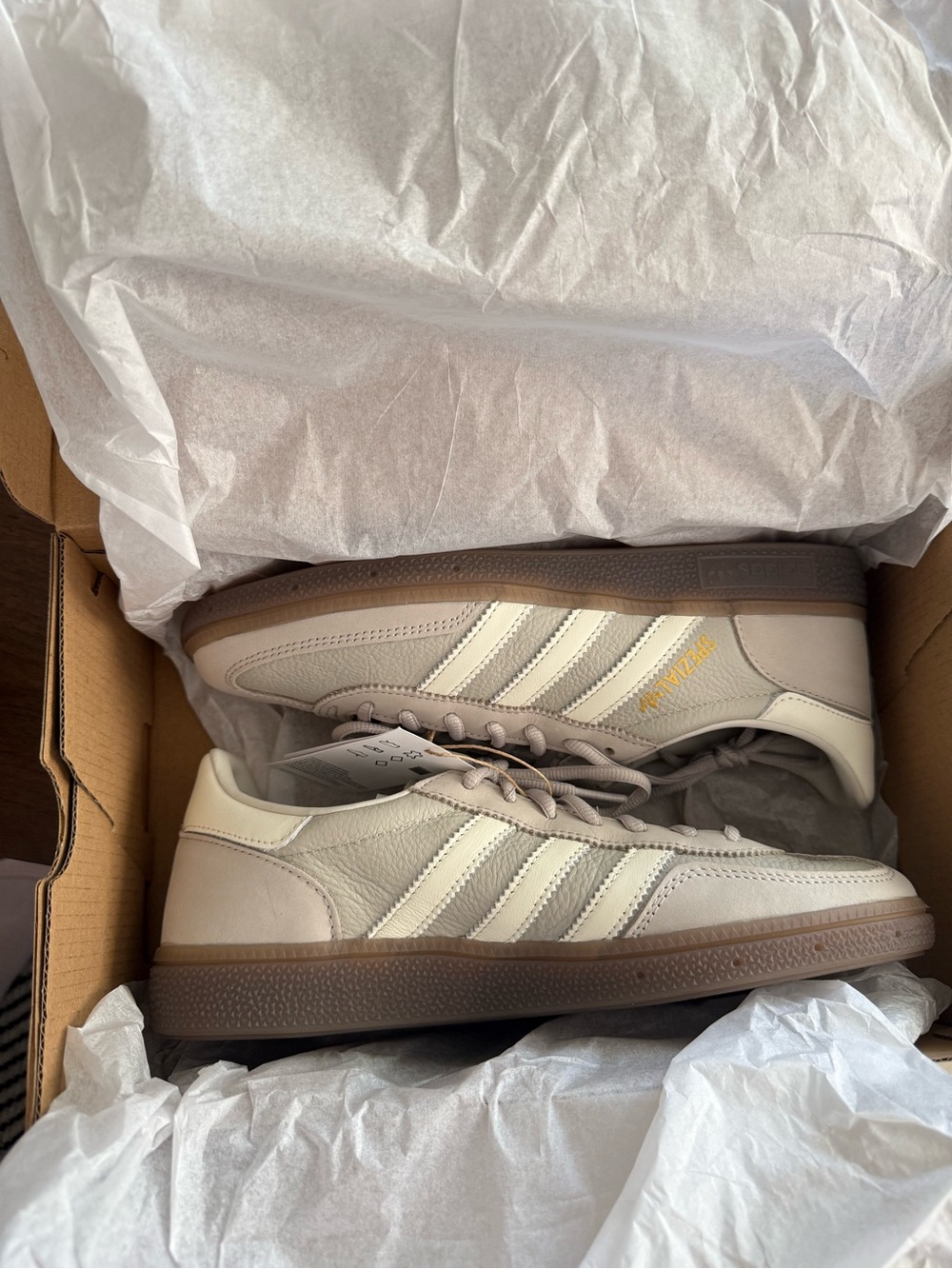 adidas Handball Spezial Wonalu Off White Gum Size 7.5 - Picture 3 of 3